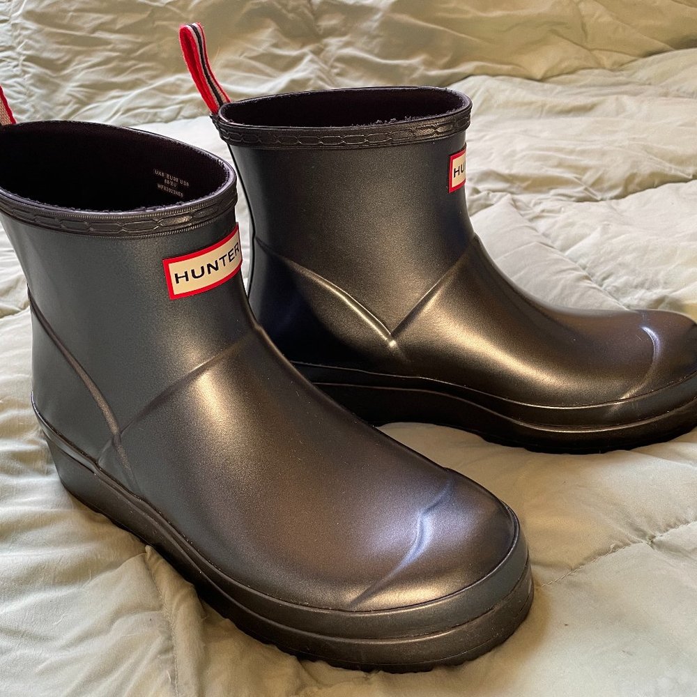 Hunter Women's Play Short Pearlized Rain Boots